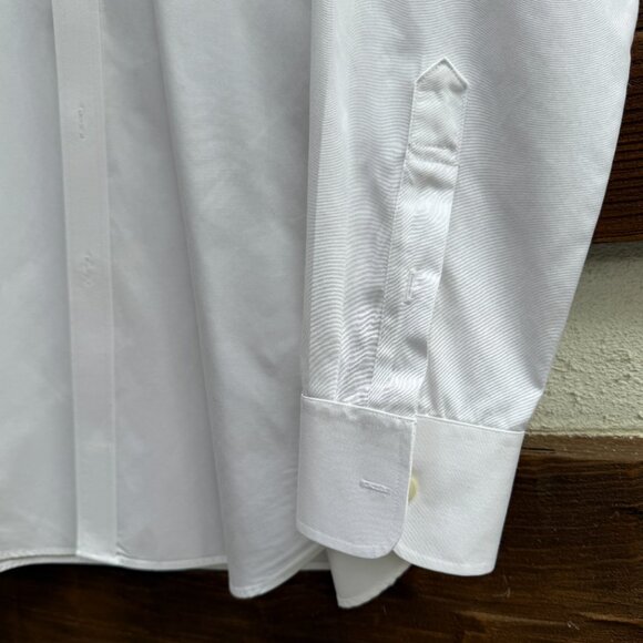J. CREW by Thompson Shirtings Shirt White Spread Collar Wrinkle Free M 15 - 15.5 - Picture 6 of 8